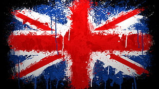 United Kingdom Flag themed painting HD wallpaper